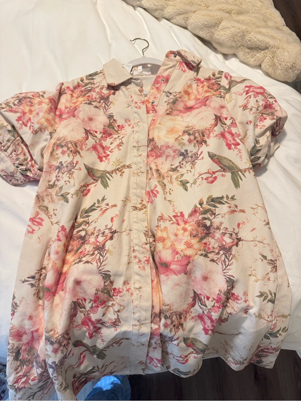 Entro Puff Sleeve Chinoiserie Mini Dress